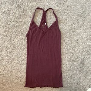 Out From Under Maroon Racerback Tank - Size Medium